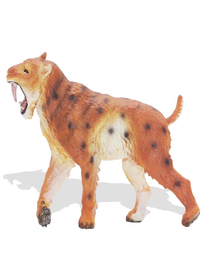 Higherbros Smilodon Deinotherium Figurine - 7.5 Inch Prehistoric Animal Toy, Durable PVC Model with Realistic Details for Kids and Collectors - Image 4